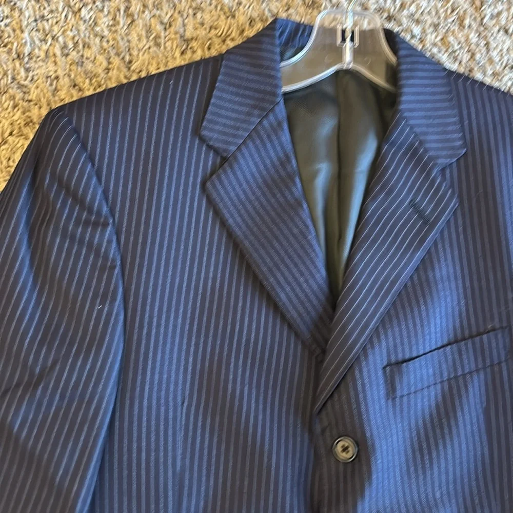 Loro Piano Blue Pinstripe Sport Jacket Blazer Men by Daniel‎ Cremieux Size 38S